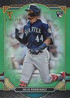 2022 Topps Triple Threads #74 Julio Rodriguez Emerald Baseball Card