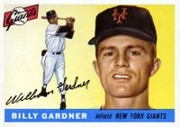 1955 Topps #27 Billy Gardner Baseball Card