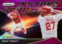 2020 Panini Prizm Instant Impact #II4 Mike Trout Purple Prizm Baseball Card
