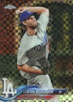 2018 Topps Chrome #121 Clayton Kershaw Pitching-X-Fractor Baseball Card
