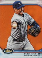 2012 Finest #5 Derek Jeter Orange Refractor Baseball Card