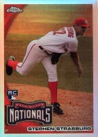 2010 Topps Chrome #212 Stephen Strasburg Refractor Baseball Card