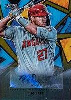 2021 Topps Fire Autographs #AVMT Mike Trout Gold Baseball Card