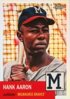 2022 Topps Chrome Platinum Anniversary #44 Hank Aaron Refractor Baseball Card