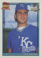 1991 Topps Desert Shield #169 Luis Aquino Baseball Card