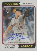 2023 Topps Heritage Real One Autographs #ROAHB Hunter Brown Baseball Card