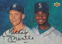 1994 Upper Deck # Ken Griffey Jr./Mickey Mantle Mantle Autograph Baseball Card
