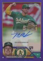 2023 Topps Chrome Update Autograph #ACMMI Mason Miller Purple Baseball Card