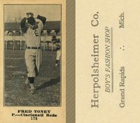 1916 Herpolsheimer Co. #175 Fred Toney Baseball Card