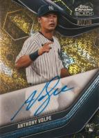2023 Topps Chrome Black Autograph #AV Anthony Volpe Gold Mini Diamond Baseball Card