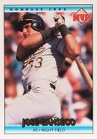 1992 Donruss McDonald's #13 Jose Canseco Baseball Card
