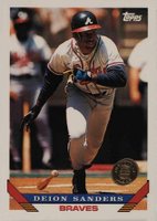1993 Topps #795 Deion Sanders Colorado Rockies Inaugural Baseball Card