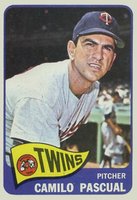 1965 Topps #255 Camilo Pascual Baseball Card