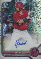 2022 Bowman Chrome Prospect Autographs #CPAEQ Edgar Quero Speckle Refractor Baseball Card