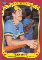 1986 Fleer Star Stickers #131 Robin Yount Baseball Card