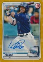 2020 Bowman Paper Prospect Autographs #PAWF Wander Franco Gold Baseball Card
