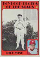 1972 Topps #345 Rick Wise Boyhood Photo Baseball Card