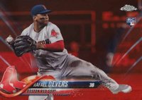 2018 Topps Chrome Update #HMT23 Rafael Devers Red Refractor Baseball Card
