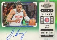 2022 Panini Contenders Optic #139 Jaden Ivey Variation-Autograph-Green Basketball Card