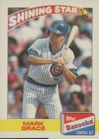 1989 Bazooka #12 Mark Grace Baseball Card