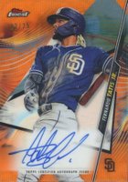 2020 Finest Autographs #FAFTJ Fernando Tatis Jr. Orange Wave Refractor Baseball Card