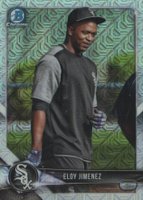 2018 Bowman Mega Box Chrome #BCP50 Eloy Jimenez Black Shirt Baseball Card