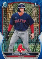 2023 Bowman Mega Box Chrome #71 Roman Anthony Blue Baseball Card