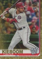 2019 Topps Update  #US109 Carter Kieboom Batting-Gold Baseball Card