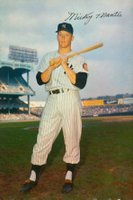 1953 Dormand Postcards #111 Mickey Mantle Bat on shoulder 6 x 9 Baseball Card
