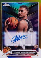 2023 Topps Chrome Topps Chrome Autographs #CGVW Victor Wembanyama Gold Refractor Basketball Card