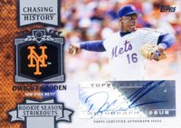 2013 Topps Chasing History Autograph #DG Dwight Gooden Baseball Card