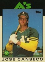 1986 Topps Traded Tiffany #20T Jose Canseco Baseball Card