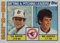1984 Topps #426 Orioles Batting & Pitching Leaders Baseball Card