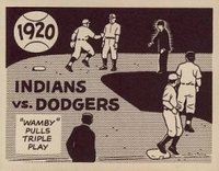 1967 Laughlin World Series #17 1920- Indians Vs. Dodgers Baseball Card