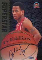 1997 Score Board Autographed Basketball # Allen Iverson Gold Basketball Card