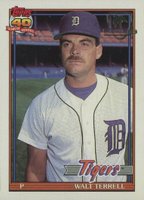 1991 Topps Desert Shield #328 Walt Terrell Baseball Card