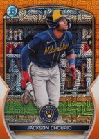 2023 Bowman Mega Box Chrome #76 Jackson Chourio Orange Baseball Card