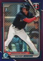 2024 Bowman Chrome Prospects #BCP43 Walker Jenkins Purple Refractor Baseball Card