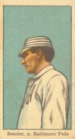 1915 American Caramel # Chief Bender Striped Hat Baseball Card