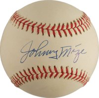 1999 Hall of Fame Autographs # Johnny Mize Ball Baseball Card