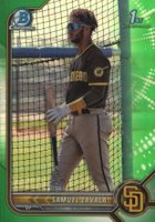 2022 Bowman Chrome Prospects #BCP203 Samuel Zavala Green Refractor Baseball Card