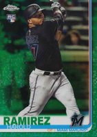 2019 Topps Chrome Update  #41 Harold Ramirez Green Refractor Baseball Card