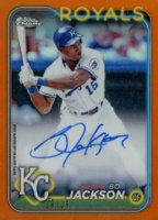 2024 Topps Chrome Chrome Legends Autographs #CLABJ Bo Jackson Orange Refractor Baseball Card