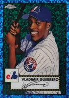2021 Topps Chrome Platinum Anniversary #521 Vladimir Guerrero Blue Mini Diamond Refractor Baseball Card