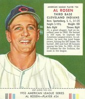 1953 Red Man Tobacco #24 Al Rosen Baseball Card