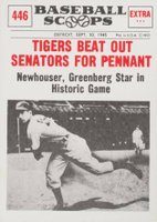 1961 Nu-Card Baseball Scoops #446 Tigers Beat Out Senators for Pennant Baseball Card