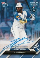 2024 Topps Now Road to Opening Day Autograph #MHA Michael Harris II Blue Baseball Card