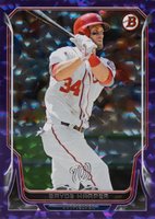 2014 Bowman #200 Bryce Harper Purple Ice Baseball Card