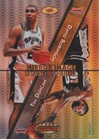 1997 Bowman's Best Mirror Image #MI6 David Robinson/Marcus Camby/Shawn Kemp/Tim Duncan Refractor Basketball Card