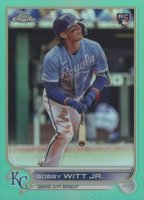 2022 Topps Chrome Update #USC35 Bobby Witt Jr. Aqua Refractor Baseball Card